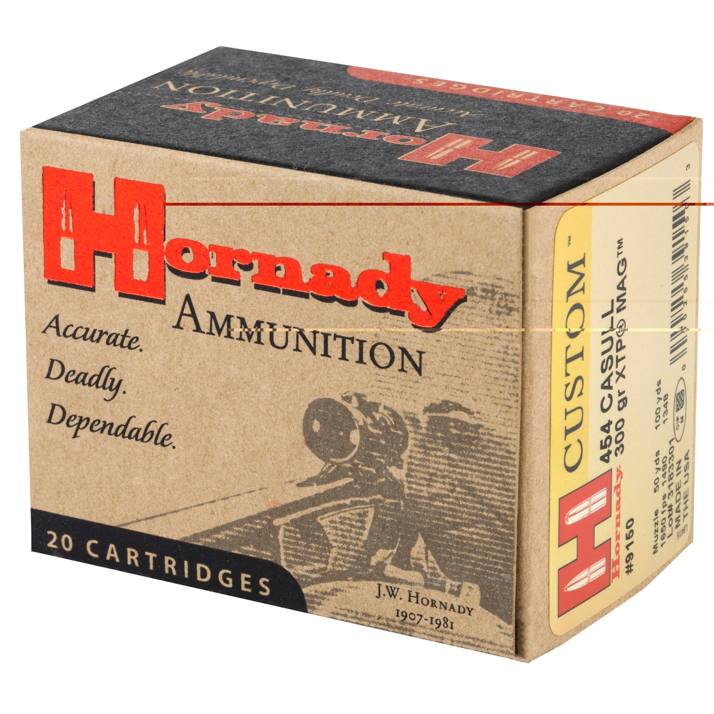 Hornady 454 Casull 300gr | JHP | (20 Round Box)