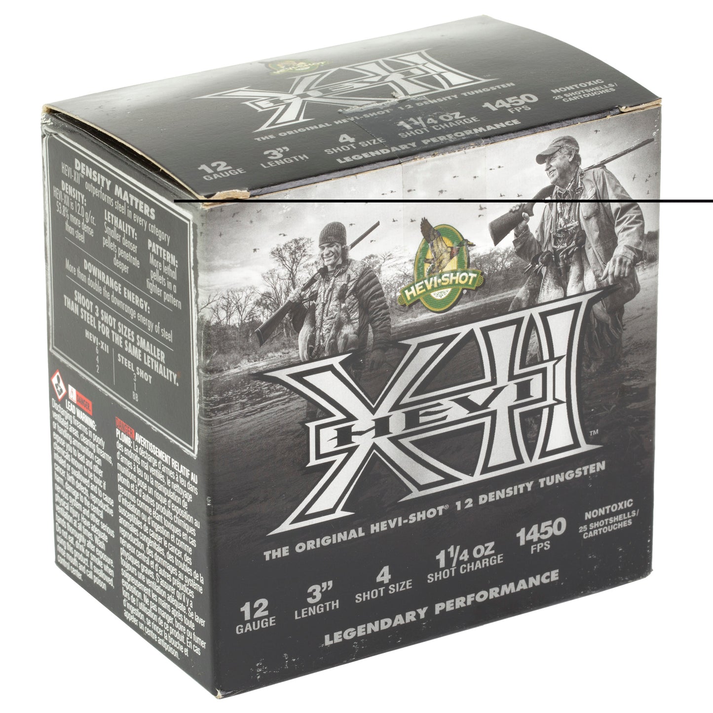 HEVI-SHOT, Hevi XII, 12 Gauge 3", #4, 1 1/4 oz, Lead (25 Round Box)
