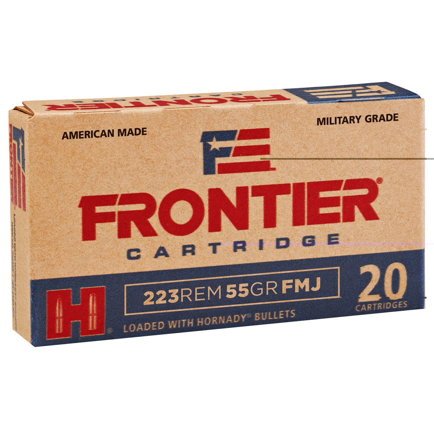 Frontier Cartridge, Lake City, .223 Rem, 55 Grain | FMJ | (20 Round Box)
