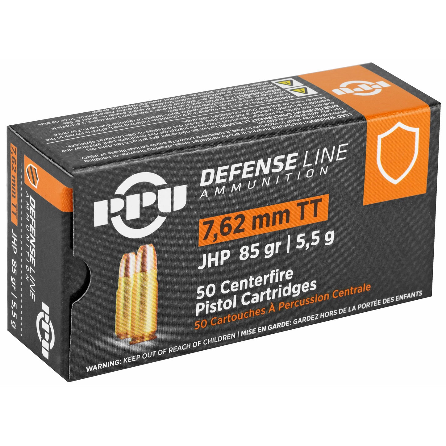 PPU, 7.62x25 Tokarev, 85 Grain | JHP | (50 Round Box)