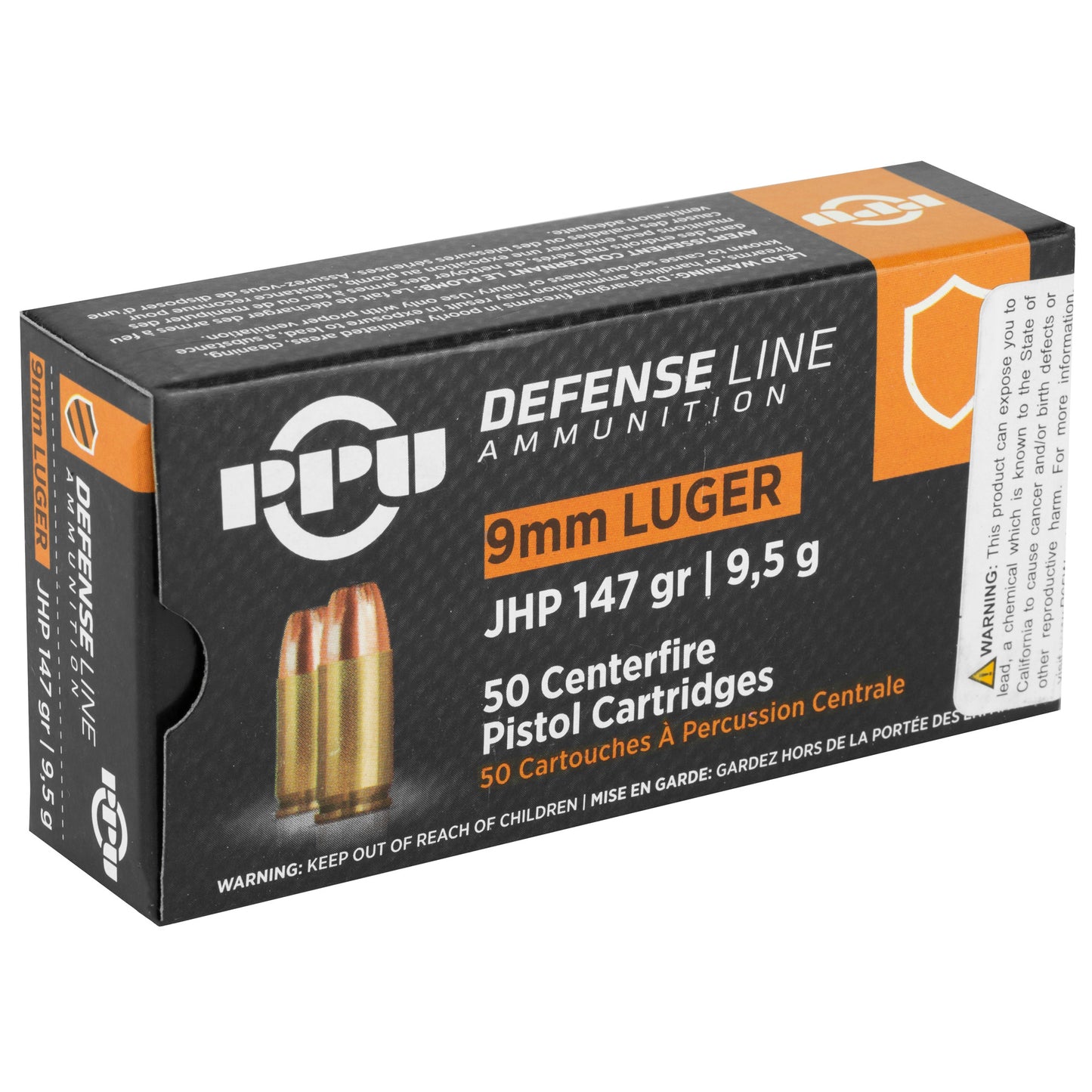 Prvi Partizan, Handgun Defense, 9MM, 147Grain | JHP | (50 Round Box)