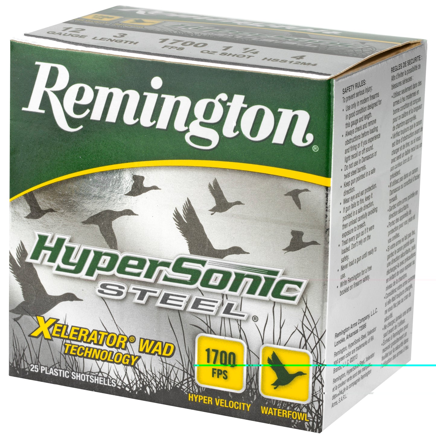 Remington Hypersonic Steel 12ga 3" #4 (25 Round Box)