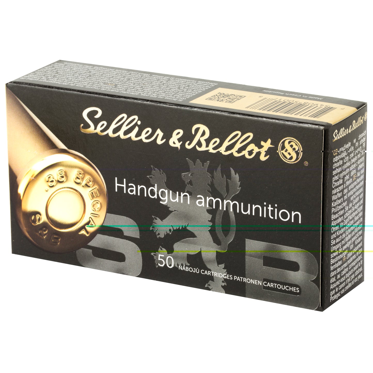 Sellier & Bellot Handgun Ammunition, .38 Special, SPL, 148 Grain | WadCutter, WC | 50 Rounds per Box