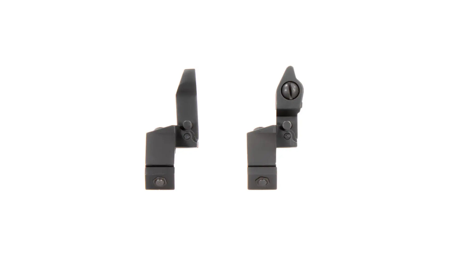 Aim Sports AR15 Low Profile 45 Degree Flip Up Sight Set - Black