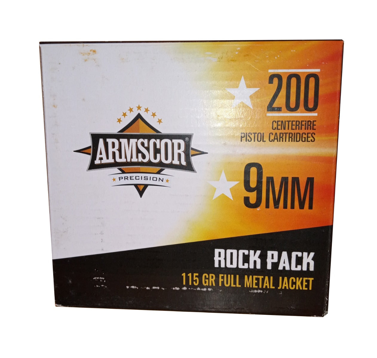Armscor 9mm Pistol Ammo - 115 Grain | FMJ | Rock Pack - (1000 Round Case (5 Boxes))