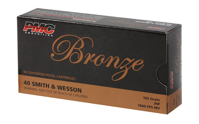 PMC Bronze .40 S&W Handgun Ammo - 165 Grain | JHP | (50 Round Box)
