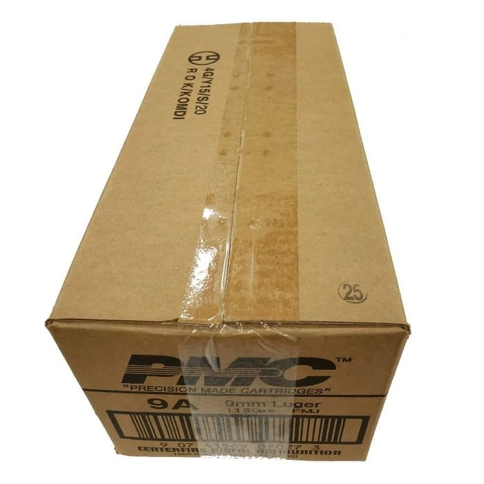PMC Bronze 9mm Luger Handgun Ammo - 115 Grain | FMJ | (1000 Round Case)