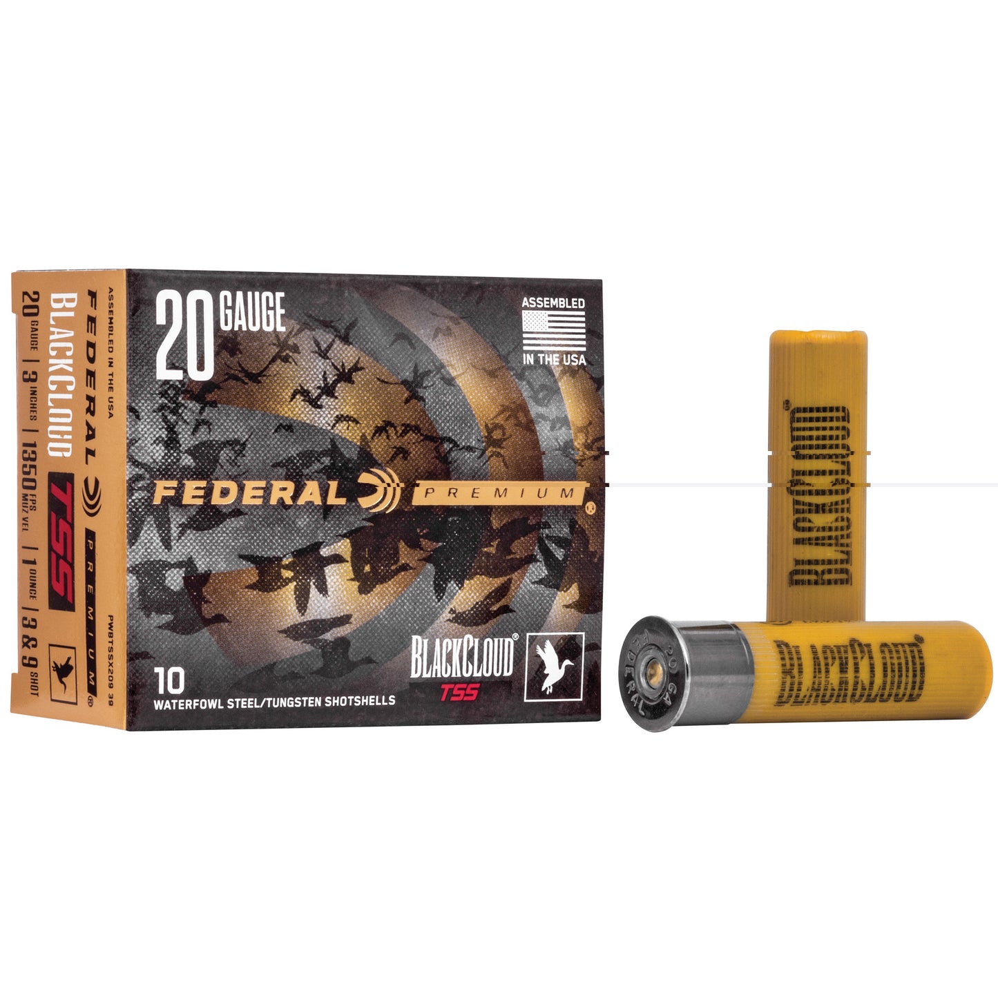 Federal, Black Cloud TSS with Flightcontrol Flex Wad, 20 Gauge 3", #3 and 9 Combo, 1 oz (10 Round Box)