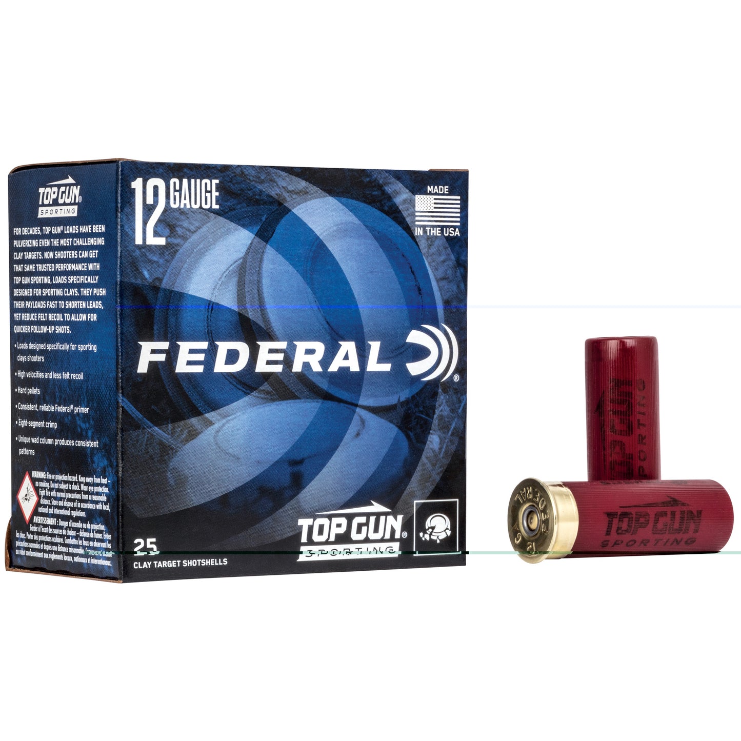 Federal, Top Gun Sporting, 12 Gauge 2.75", #7.5, 1 oz (25 Round Box)