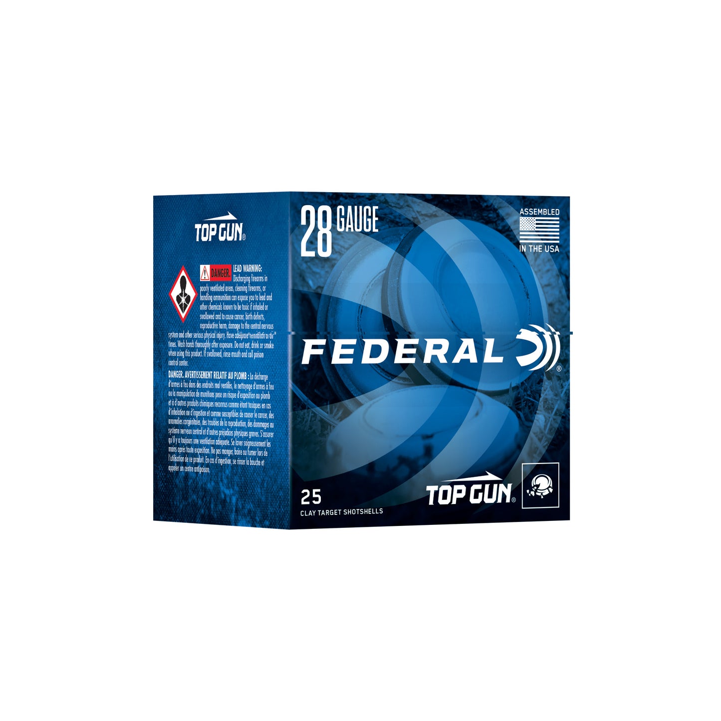Federal, Top Gun, 28 Gauge 2.75", #9, 3/4 oz, Lead (25 Round Box)