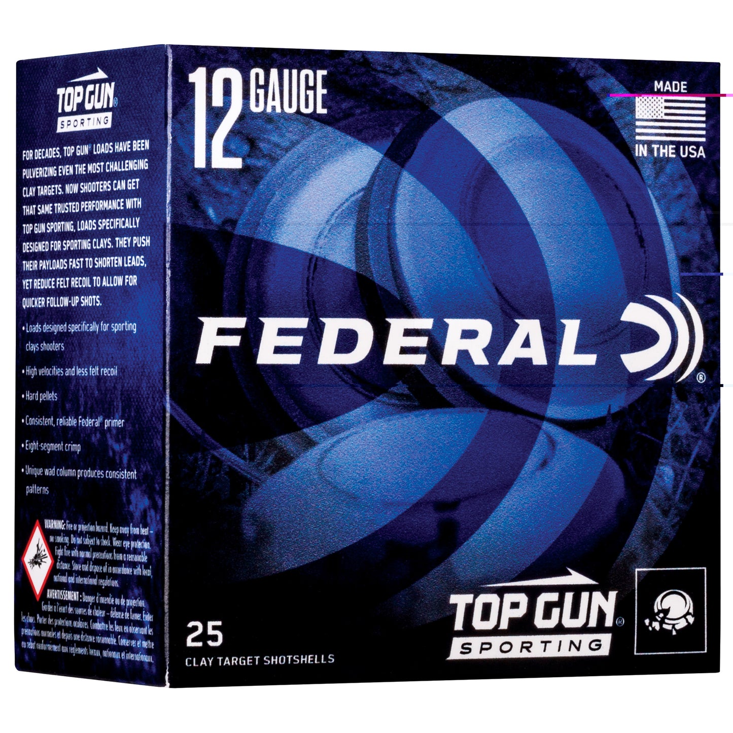 Federal, Top Gun Sporting, 12 Gauge 2.75", #8, 1 oz (25 Round Box)