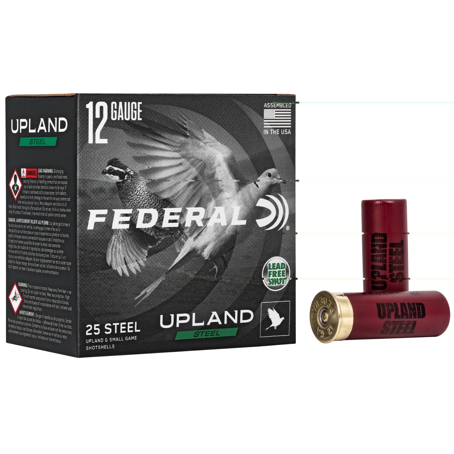 Federal, Upland Steel, 12 Gauge 2.75", #6, 1 oz, Steel Shot (25 Round Box)