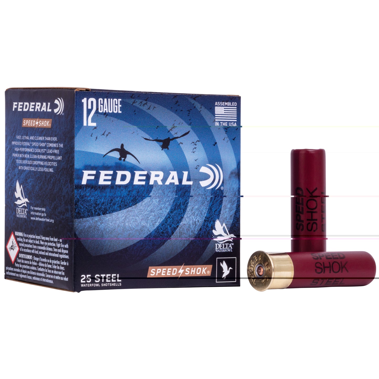 Federal, Speed-Shok, 12 Gauge 3.5", #2, 1 1/2oz, Steel Shot (25 Round Box)