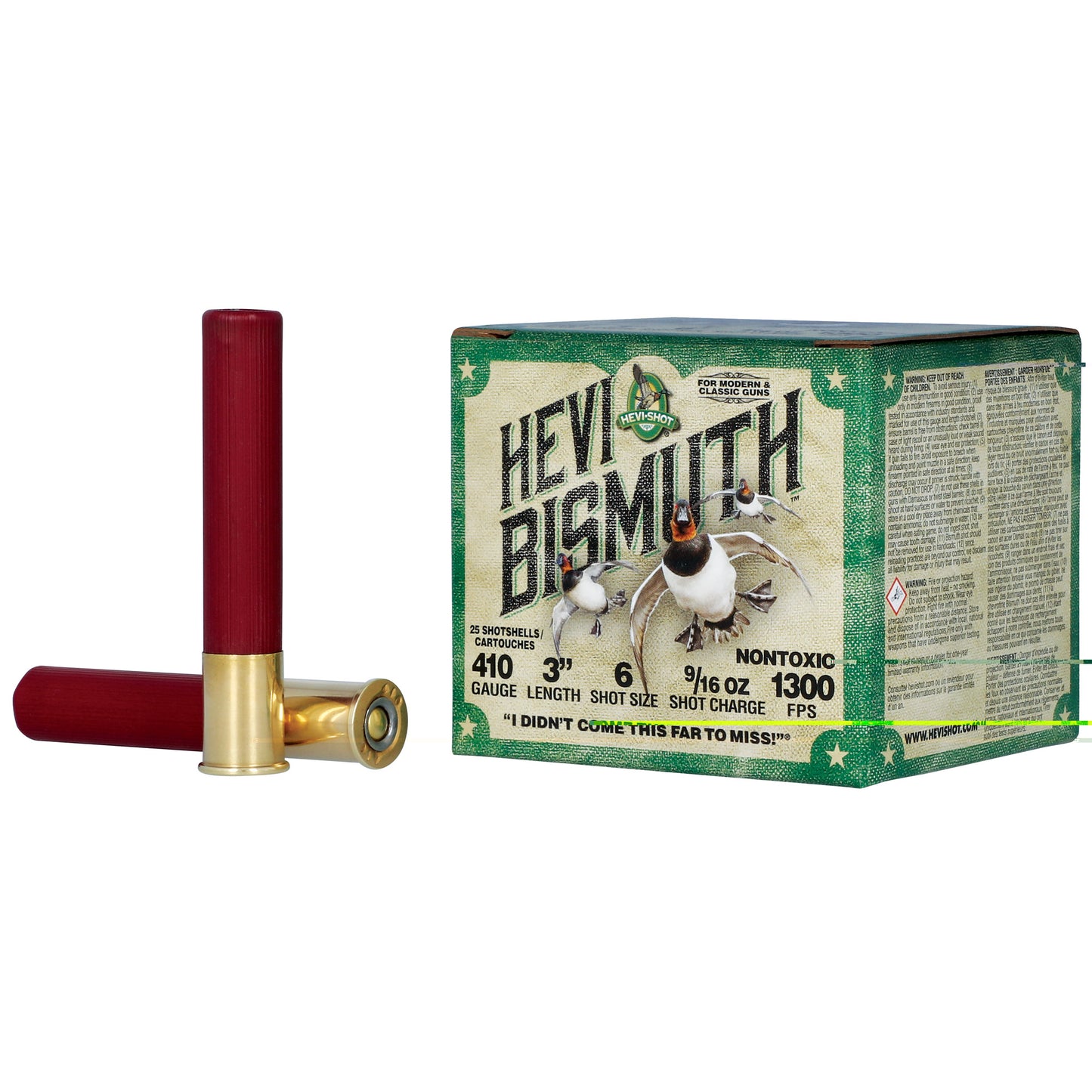 HEVI-Shot, HEVI-SHOT, HEVI-BISMUTH, 410 Gauge 3", #6, 9/16 oz, Bismuth Shot (25 Round Box)