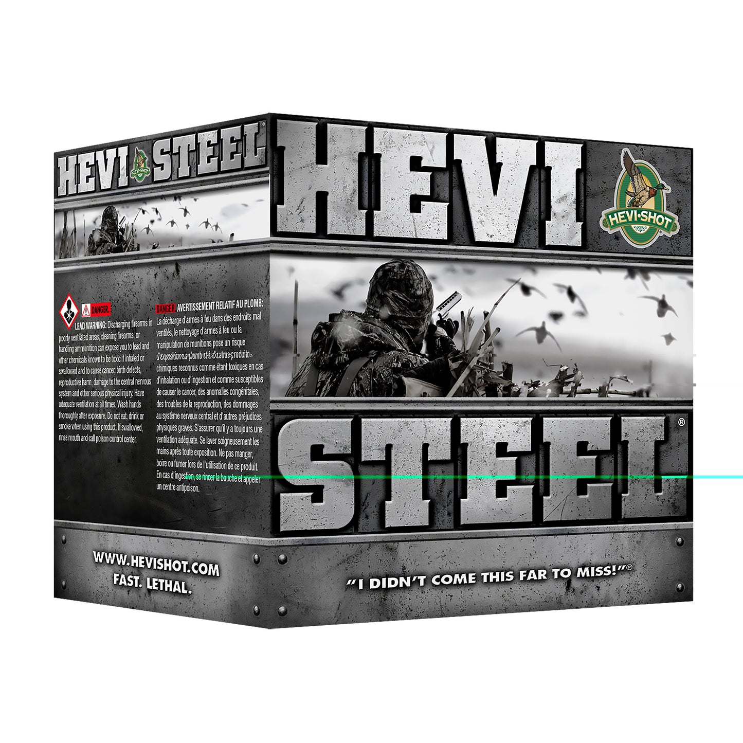 HEVI-Shot, HEVI-Steel, 12 Gauge 3", Max Dram, 1 1/4 oz, #4 Shot Size (25 Round Box)