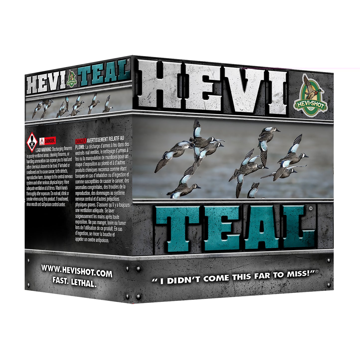 HEVI-Shot, HEVI-Teal, 12 Gauge 3", Max Dram, 1 1/4 oz, #6 Shot Size (25 Round Box)