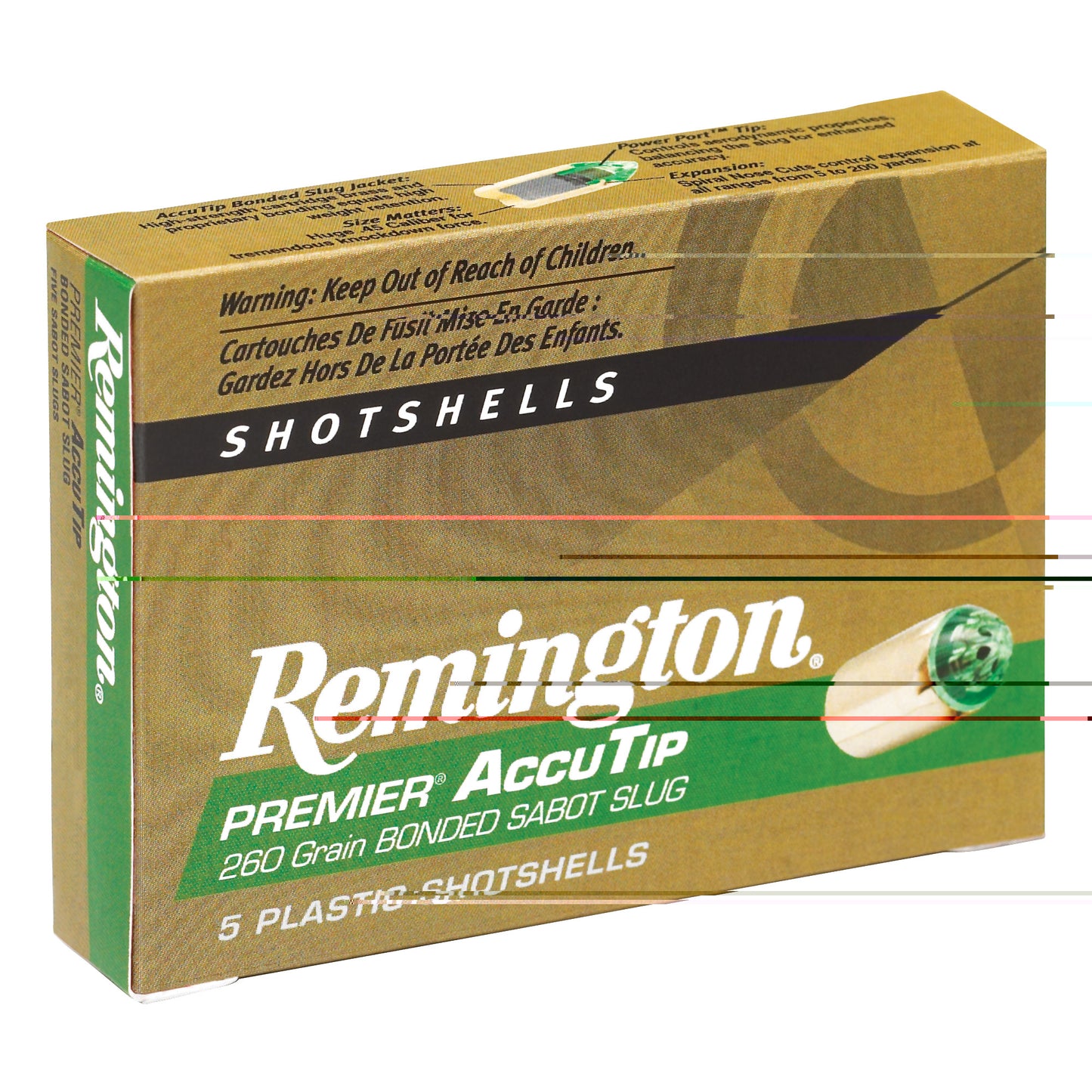 Remington, AccuTip, 20 Gauge, 260 Grain, Sabot Slug (5 Round Box)