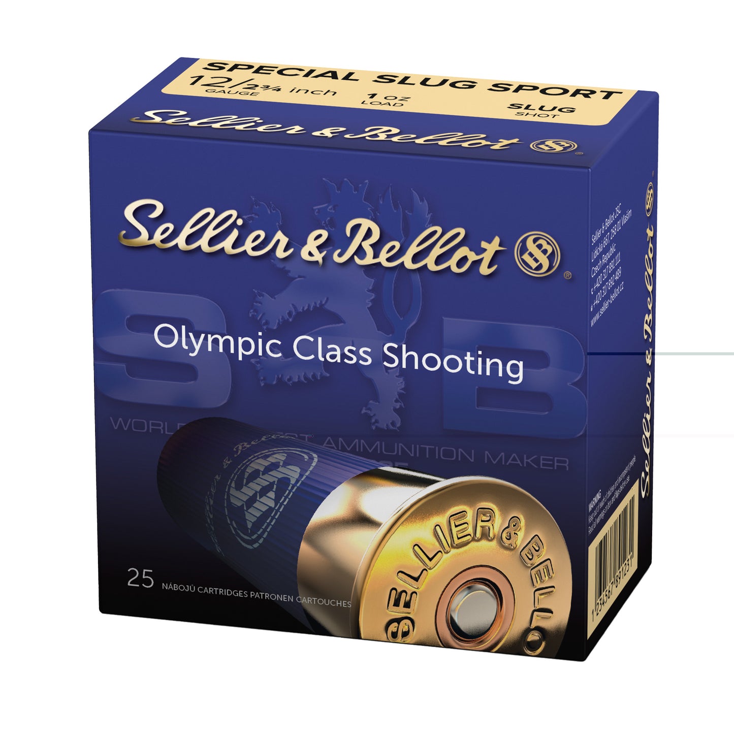 Sellier & Bellot, Special Slug 12GA, Shotshell, 2.75", 1 oz (25 Round Box)