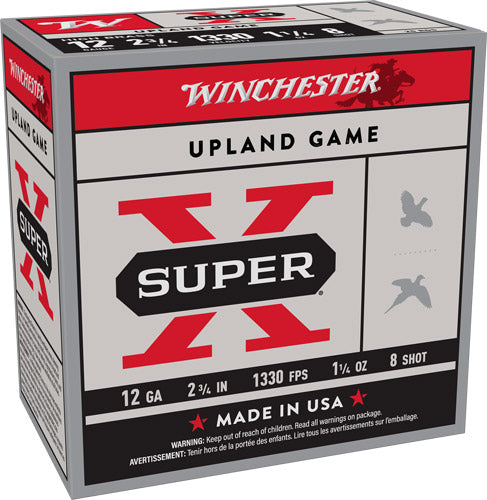 1-1/4OZ #8 1330FPS 10BX/C WINCHESTER SUPER-X 12GA 2.75"  (25 Round Box)