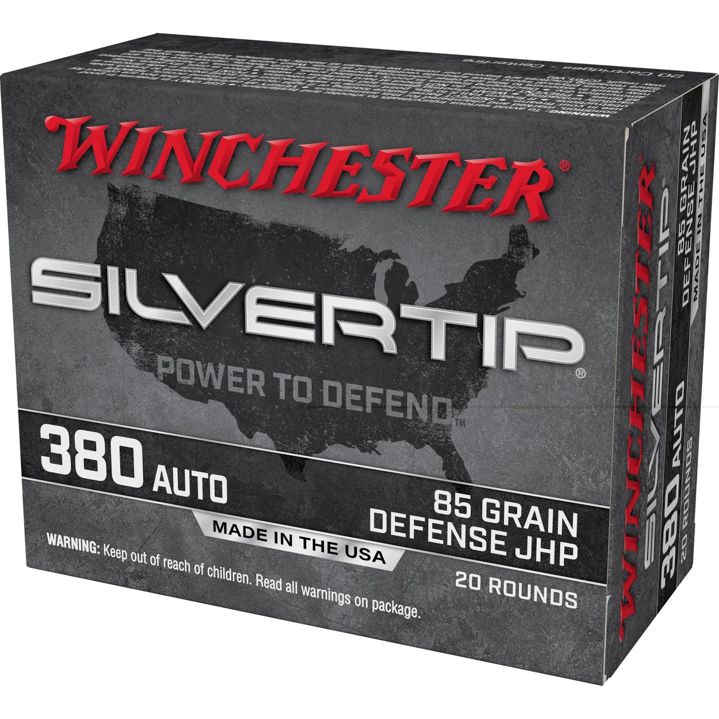 Winchester Ammunition, Slivertip, 380 ACP, 85 Grain, Jacketed Hollow Point  (20 Round Box)