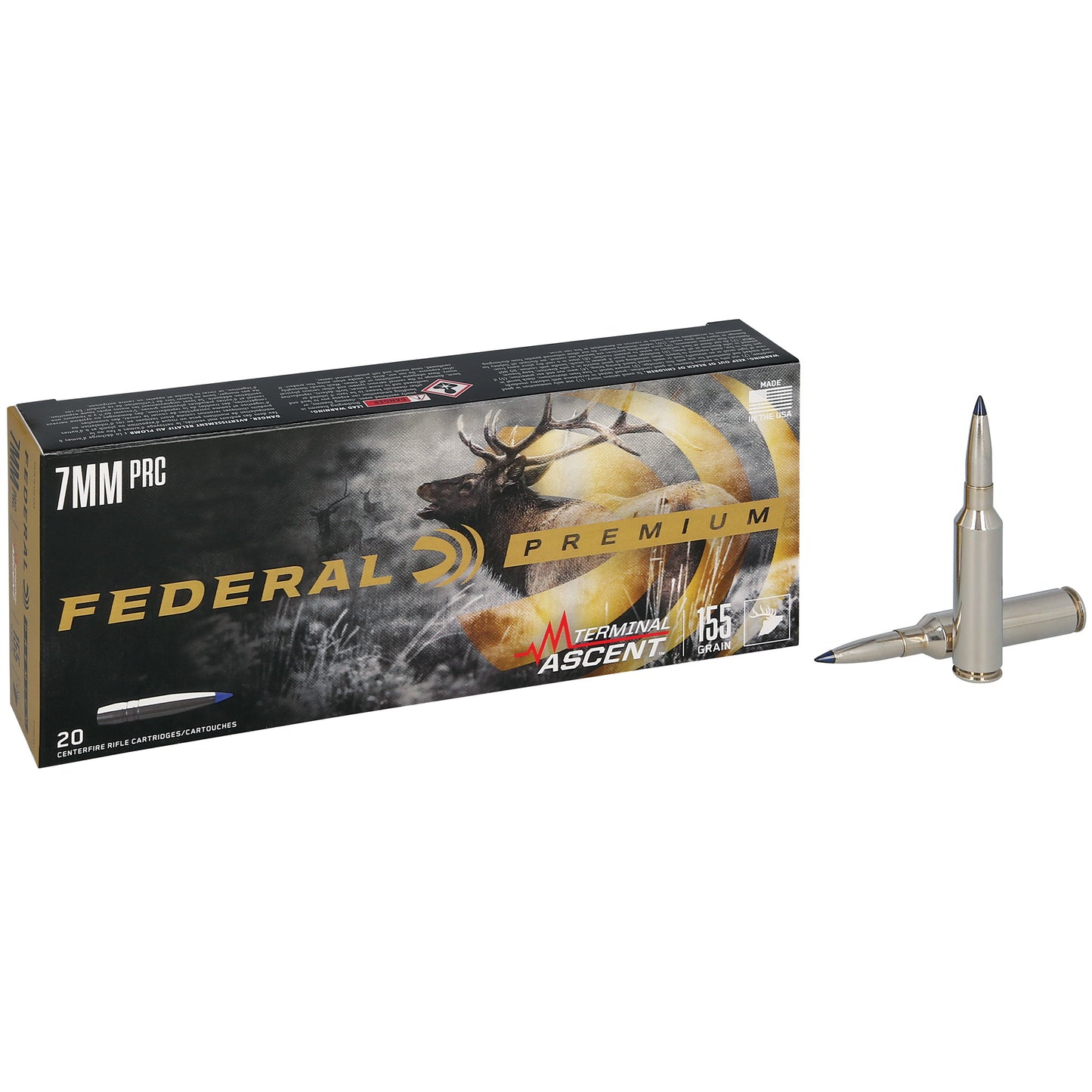 Federal, Premium, Terminal Ascent, 7MM PRC, 155 Grains, Terminal Ascent Bonded, (20 Round Box)