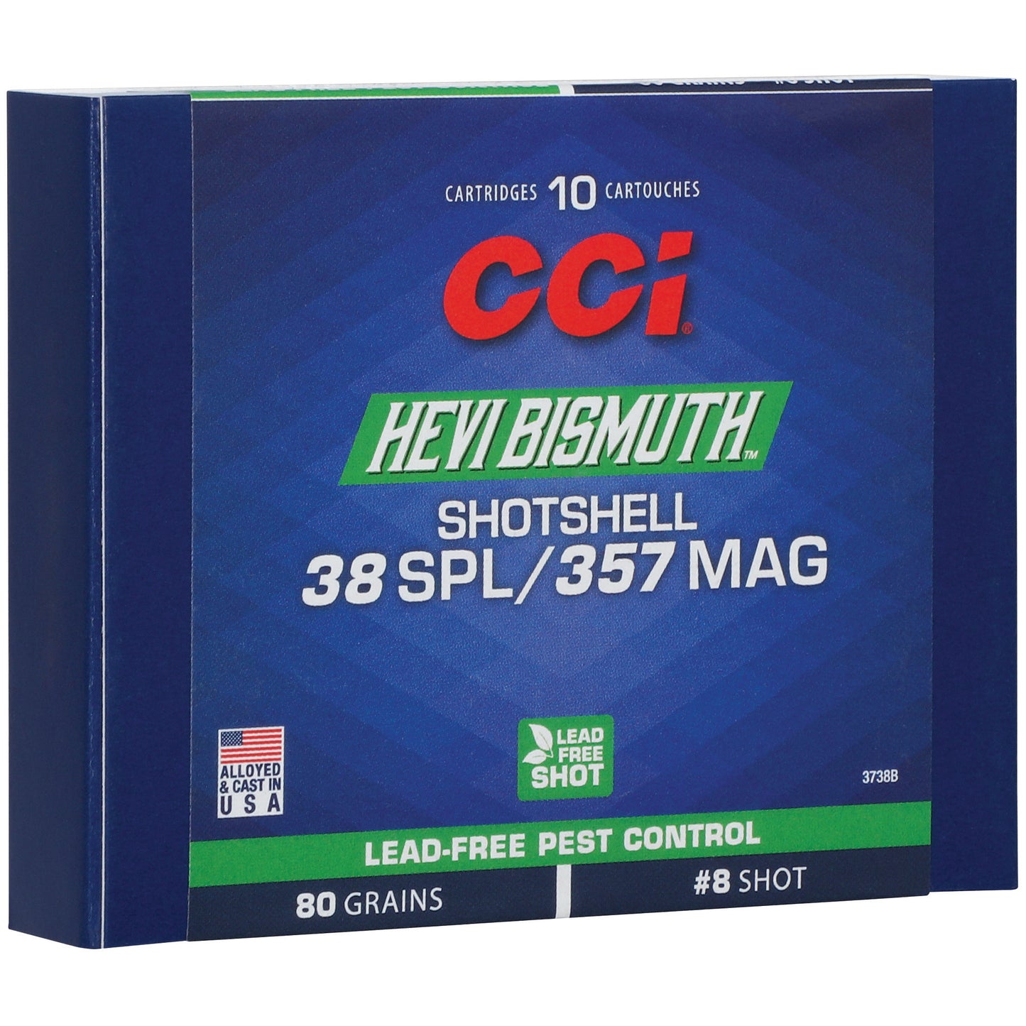 CCI Ammunition, Hevi-Bismuth, 38 Special/357 Magnum, #8 Bismuth Shot, 10 Round Box