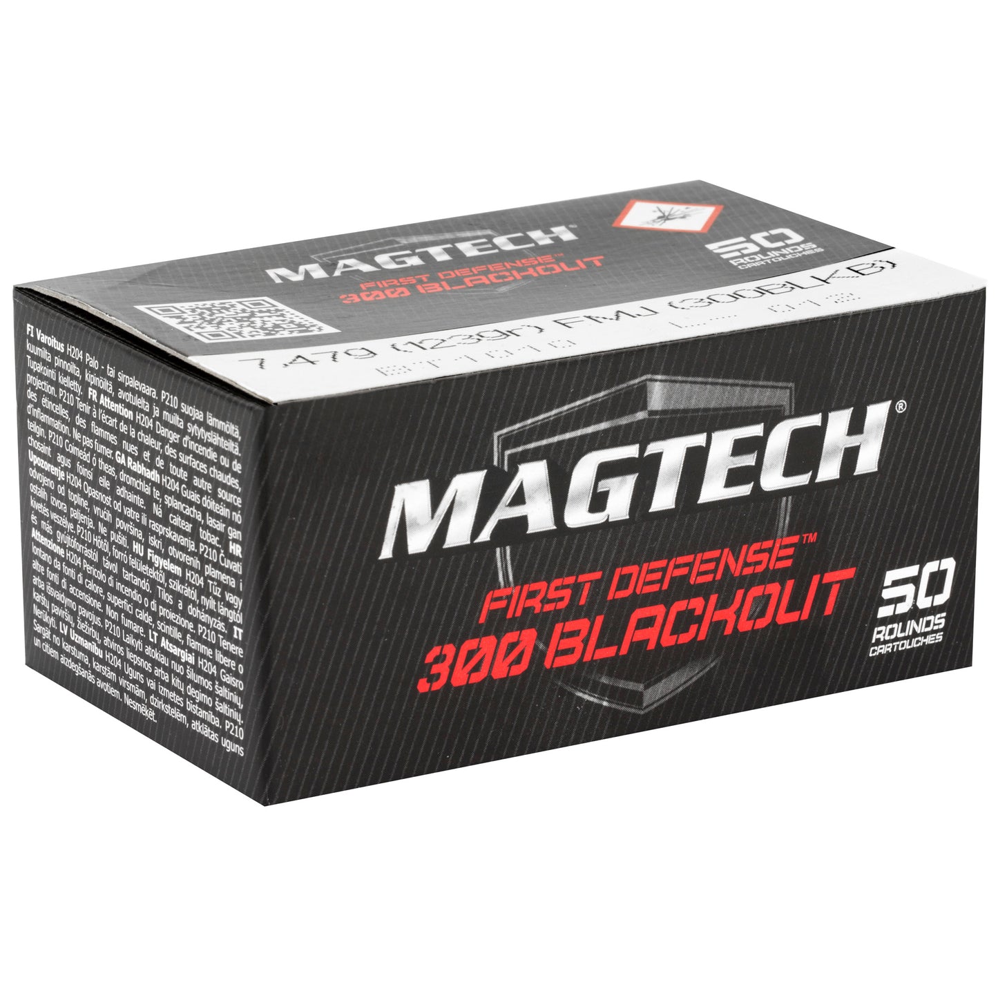 Magtech, First Defense, 300 Blackout, 123 Grain, Full Metal Jacket, 50 Round Box