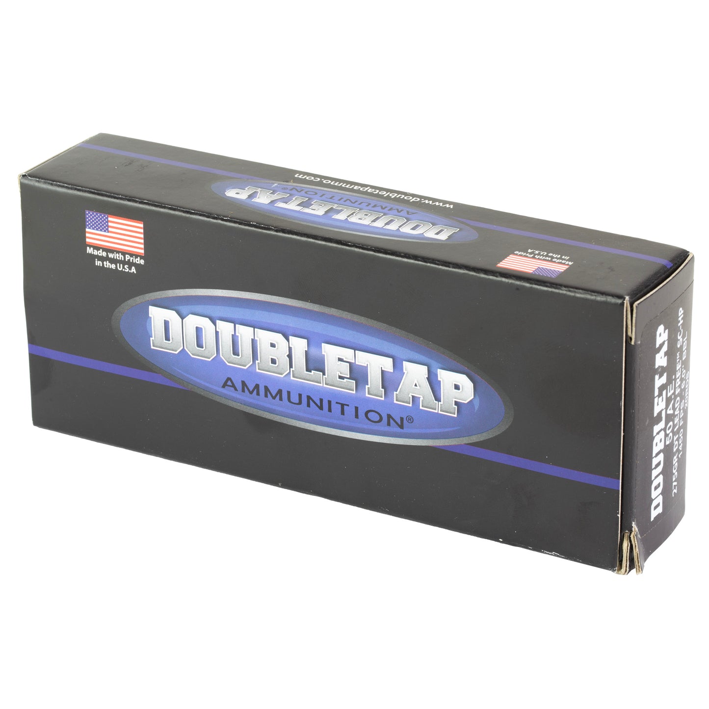 DoubleTap Ammunition, Lead Free, 50 Action Express, 275 Grain, Solid Copper Hollow Point, 20 Round Box