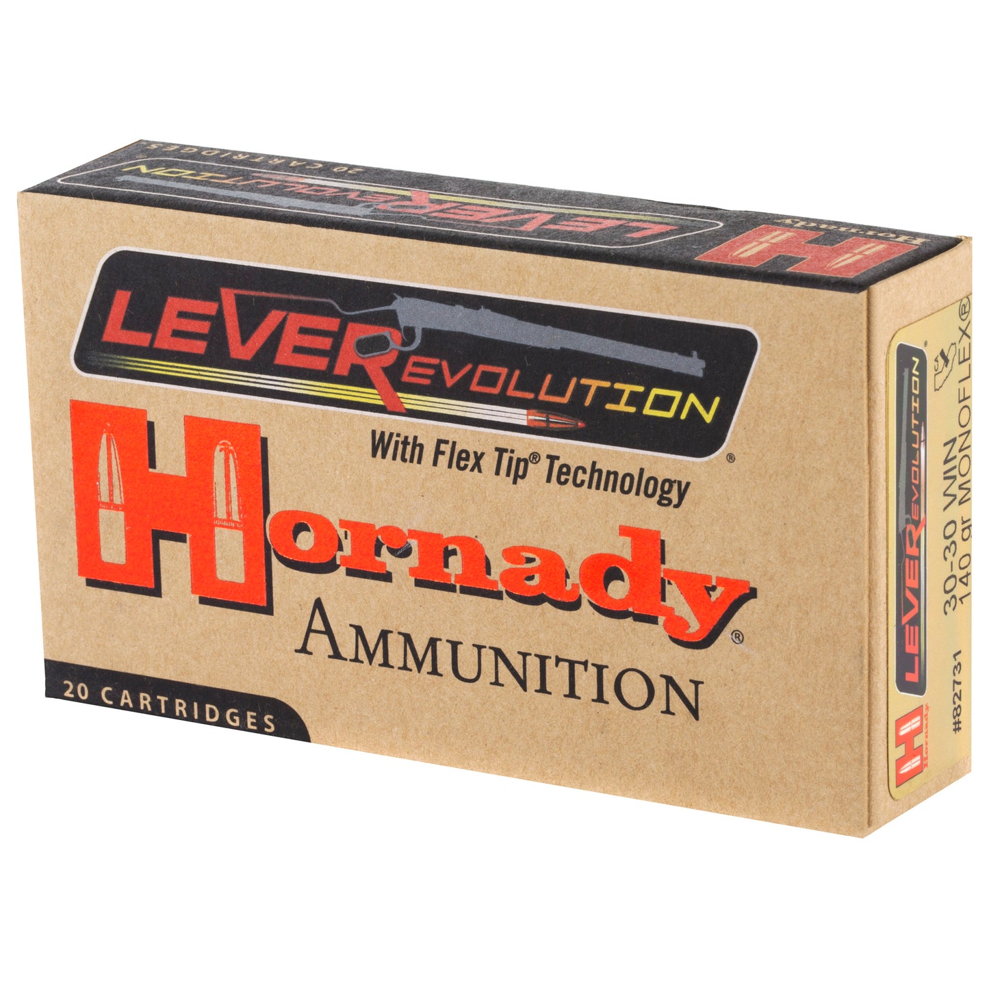Hornady, LeverEvolution, 30-30, 140 Grain, MonoFlex, Lead Free, (20 Round Box)