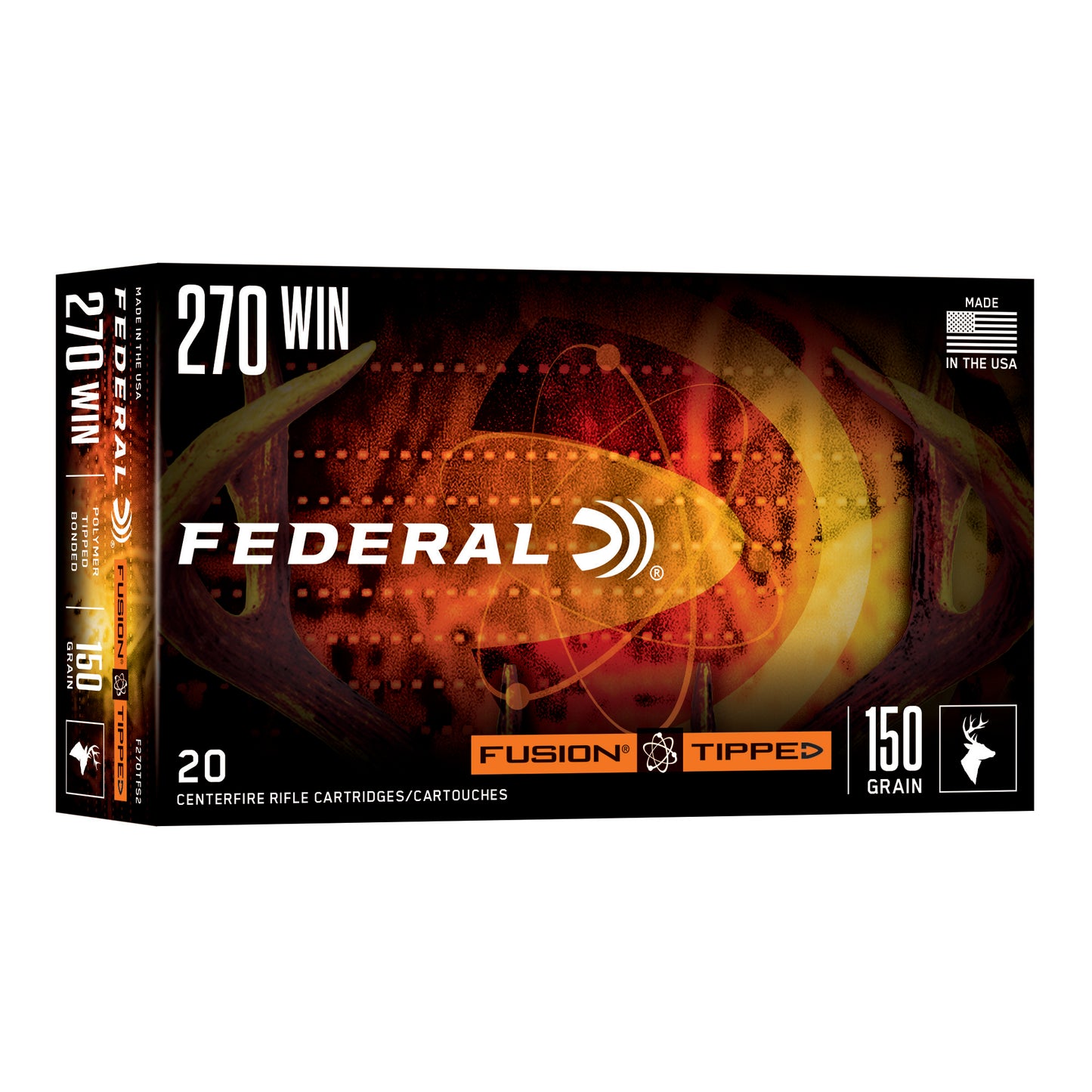 Federal, Fusion, 270 Winchester, 150 Grain, Fusion Polymer Tip, 20 Round Box