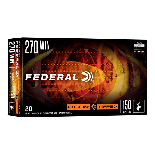 Federal, Fusion, 270 Winchester, 150 Grain, Fusion Polymer Tip, 20 Round Box