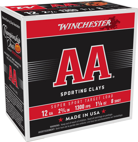 1-1/8OZ #8 1300FPS 250RD CASE WINCHESTER AA 12GA 2.75"