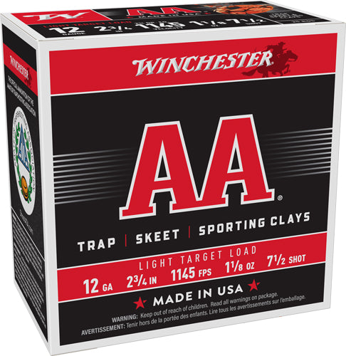 1-1/8OZ #7.5 1145FPS 250R CASE WINCHESTER AA 12GA 2.75"