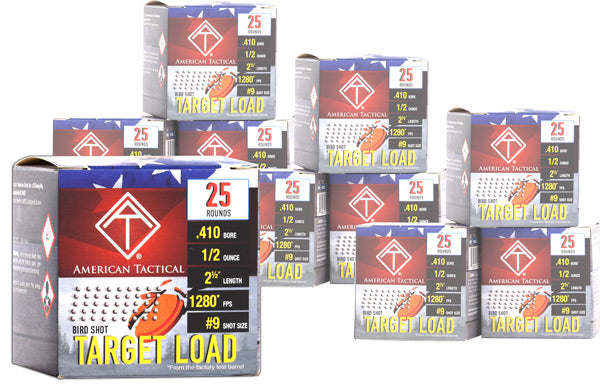 #9 1280FPS 250RD CASE LOT ATI TARGET LOAD 410 2.5" 1/2OZ
