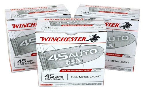 FMJ-RN 600RD CASE LOT WINCHESTER USA 45 ACP 230GR