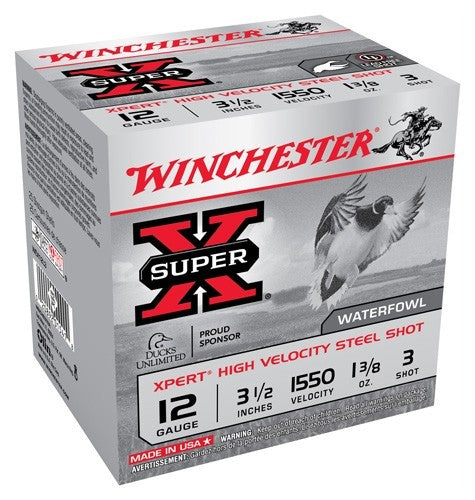 3.5" 1-3/8OZ #3 25RD 10BX/CS WINCHESTER XPERT STEEL 12GA