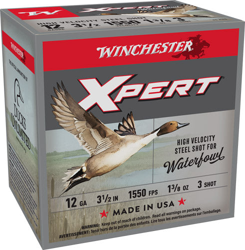 3.5" 1-3/8OZ #3 25RD 10BX/CS WINCHESTER XPERT STEEL 12GA