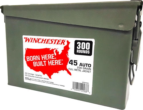 CASE OF (2) 300RD CANS WINCHESTER 45 ACP 230GR FMJ-RN