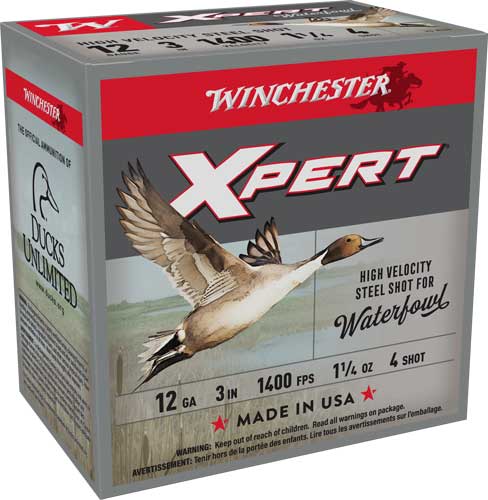 1-1/4OZ #4 1400FPS 25RD 10BX/C WINCHESTER XPERT STEEL 12GA 3"