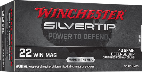 40GR HP 50RD 20BX/CS WINCHESTER SILVERTIP 22WMR