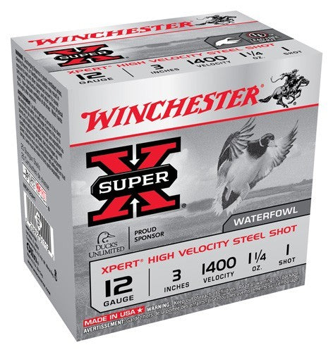 1-1/4OZ #1 1400FPS 25RD 10BX/C WINCHESTER XPERT STEEL 12GA 3"