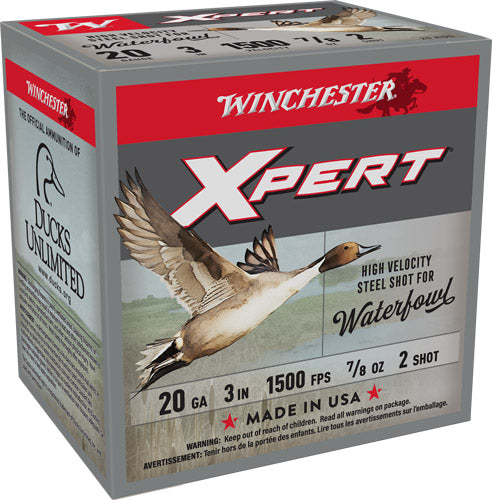 7/8OZ #2 1500FPS 25RD 10BX/CS WINCHESTER XPERT STEEL 20GA 3"