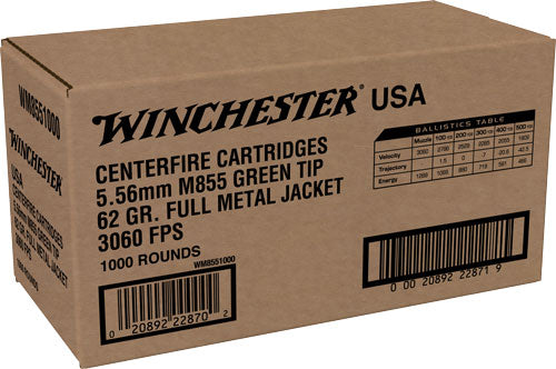 TIP 1000RD CASE LOT WINCHESTER USA 5.56X45 GREEN