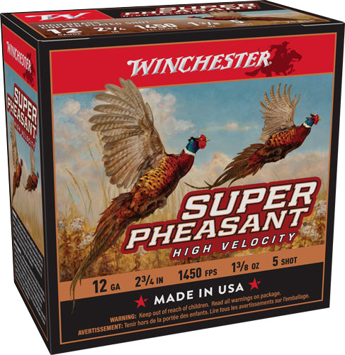 1-3/8OZ #5 1450FPS 25RD 10BX/C WINCHESTER SUPER PHEASANT 12GA