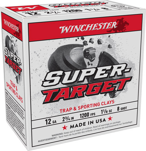 1-1/8OZ #8 1200FPS 250RD CASE WINCHESTER TARGET 12GA 2.75"