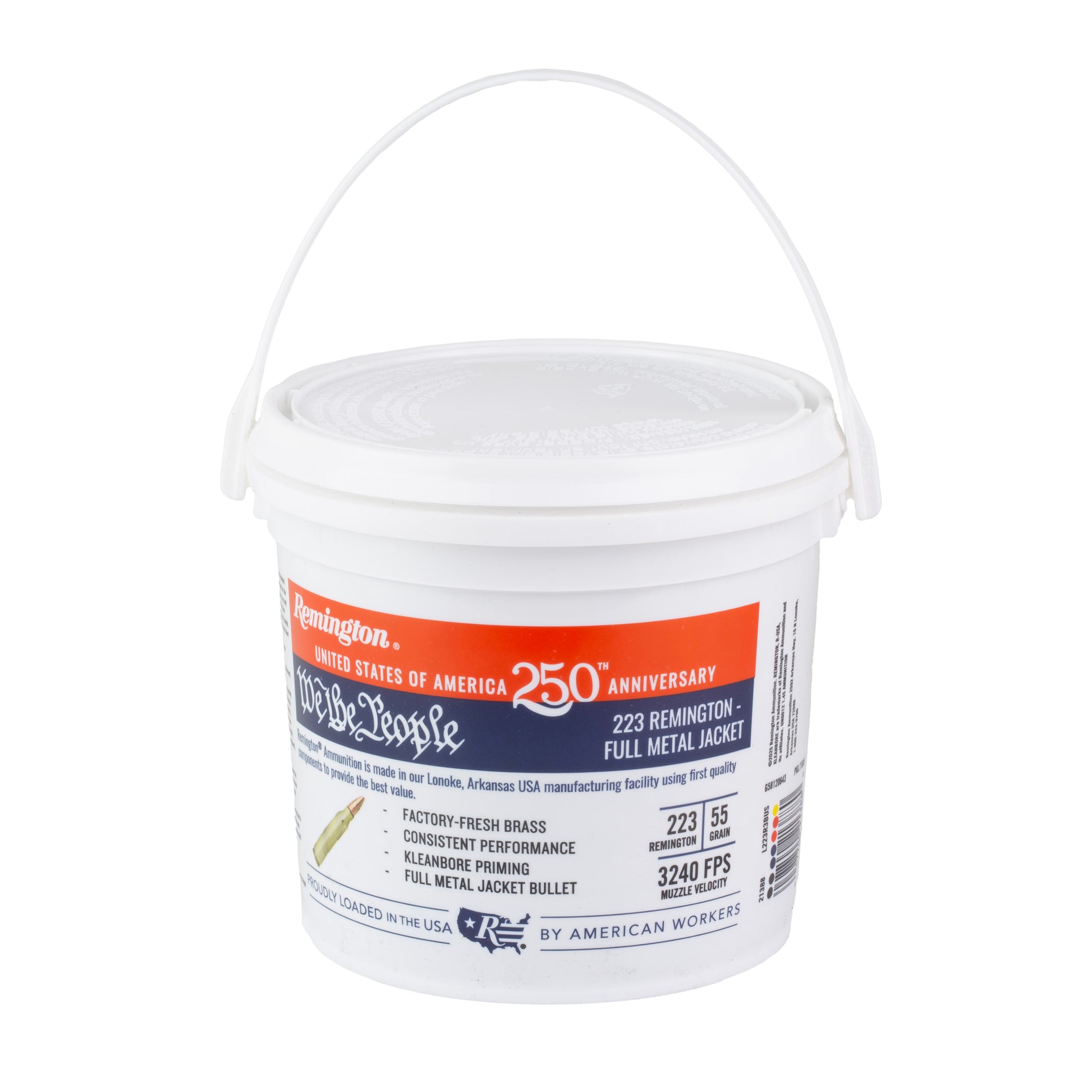 REM 223REM 55GR FMJ 250RD BUCKET WTP