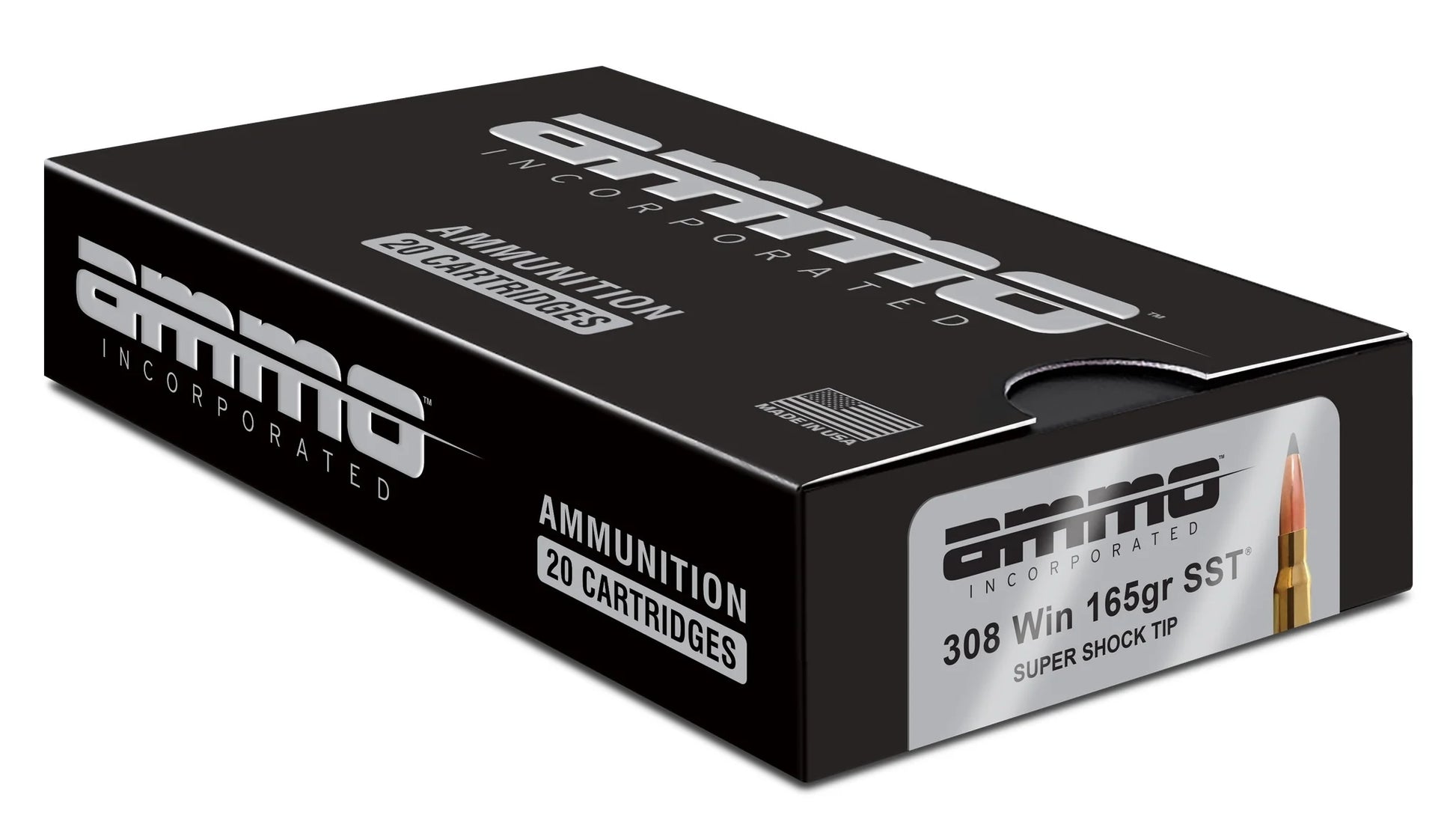 Ammo Inc Signature Hunt .308 Win Rifle Ammo - 165 Grain | Super Shock Tip | 