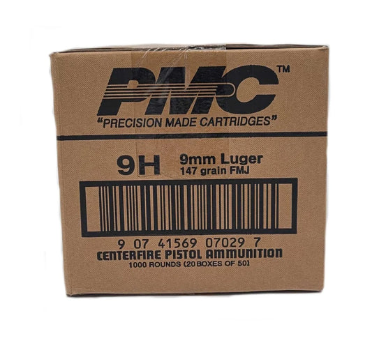 PMC Bronze 9mm Luger Handgun Ammo - 147 Grain | FMJ | (1000 Round Case)