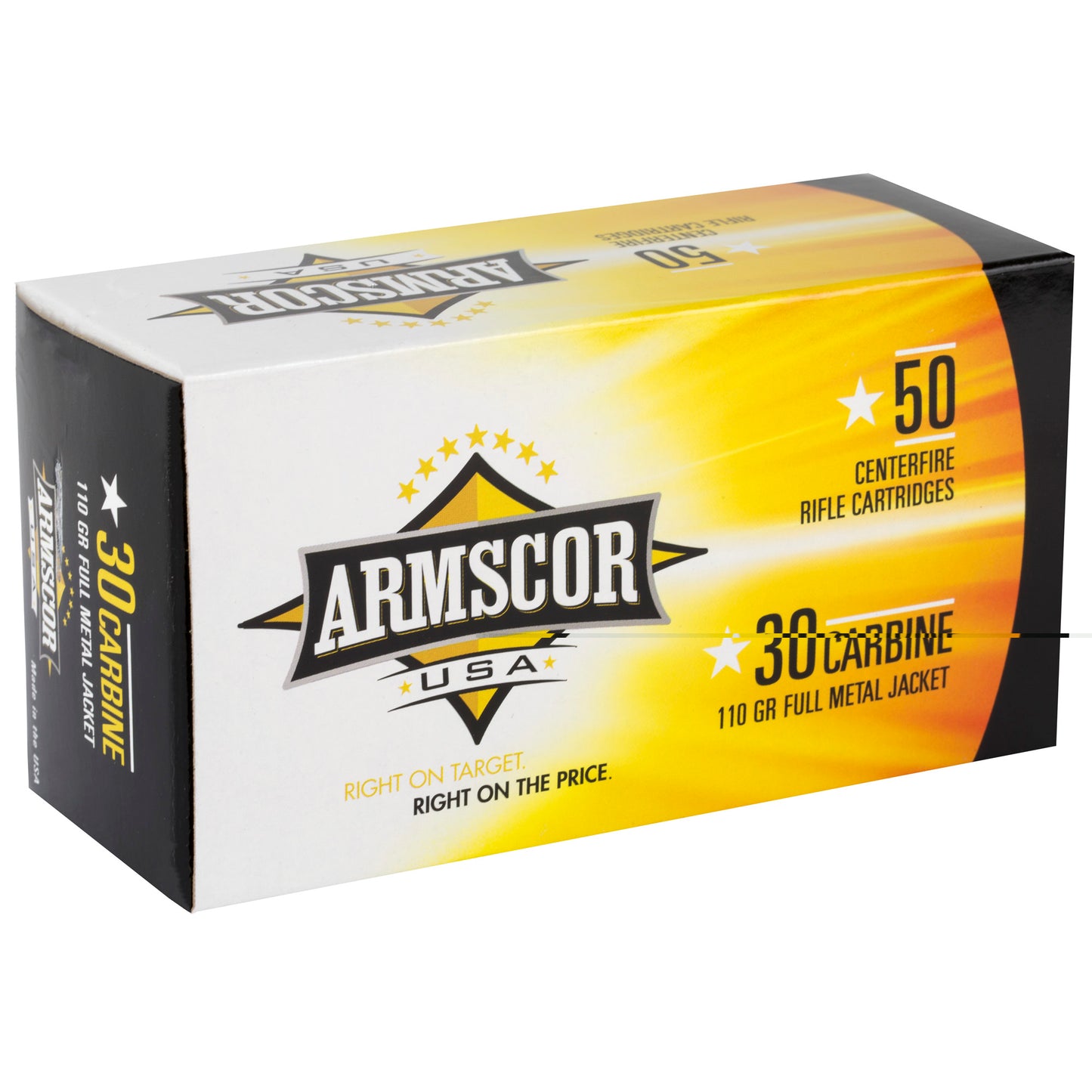Armscor, 30 Carbine, 110 Grain, Full Metal Jacket  (50 Round Box)