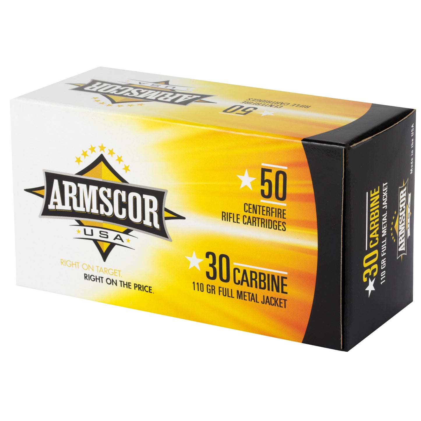 Armscor, 30 Carbine, 110 Grain, Full Metal Jacket  (50 Round Box)